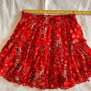 Misa ladies red skirt